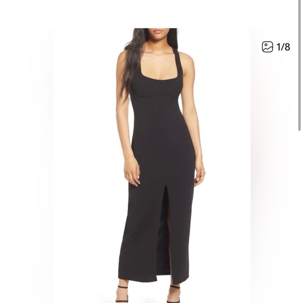 Wayf Black Sleeveless Maxi Dress